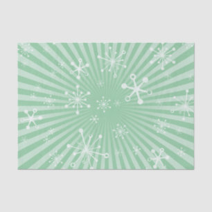 Light Green Modern Snowflakes Tissue Paper