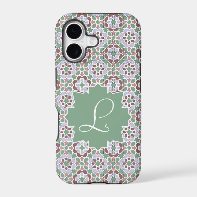 Light green monogram with tile mosaic 7 (Back)