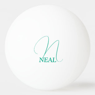 Light Green Monogrammed Ping Pong Ball