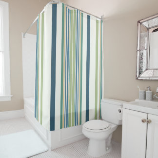 Light Green Navy Blue Stripes