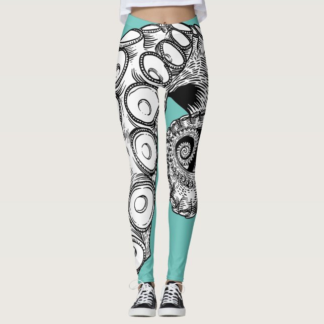 light green Octopus Tentacle Leggings  (Front)