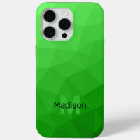 Light green ombre geometric mesh pattern Monogram