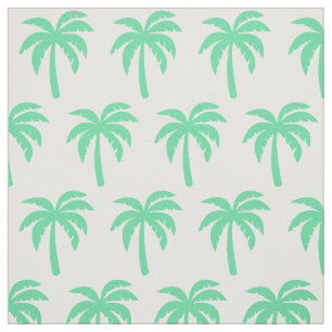 Light Green Palm Tree Fabric
