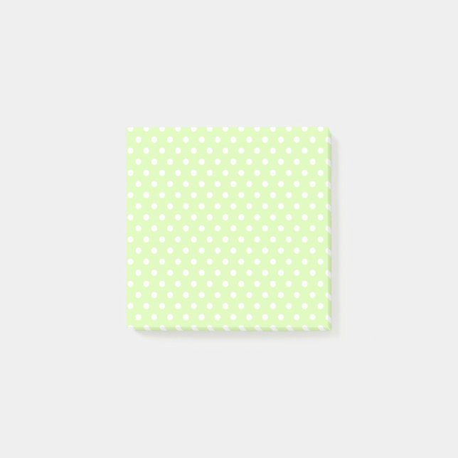 Light green   Polka Dots Post-it Notes (Front)