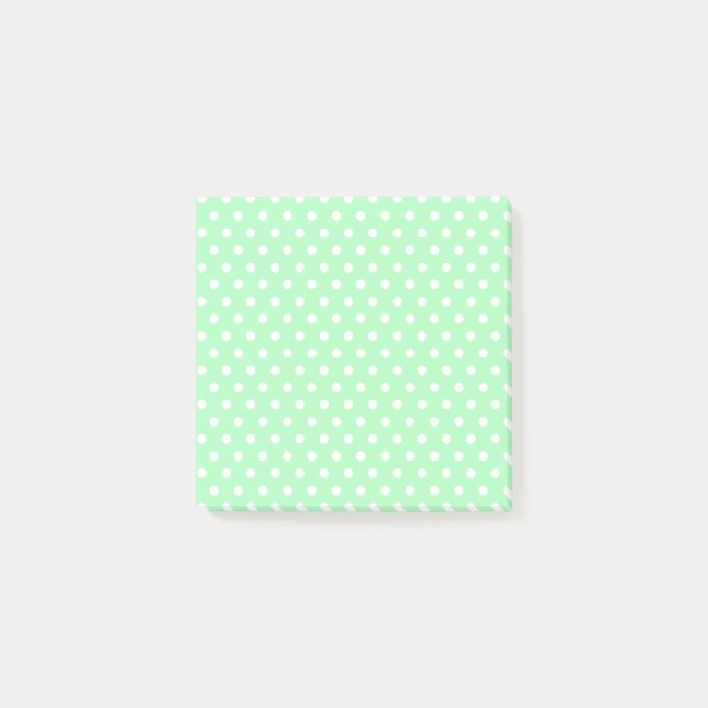 Light green   Polka Dots Post-it Notes (Front)