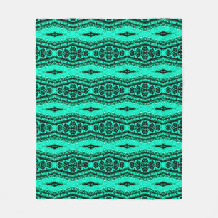 Light green seamless ikat Persian Carpet. Ethnic t Fleece Blanket
