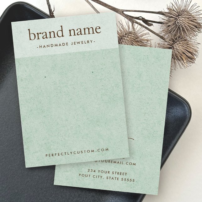 Light green shades texture earring display card (Creator Uploaded)