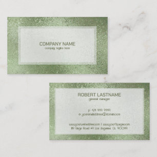 Light green shimmering iridescent texture business card