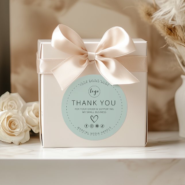 Light Green Sticker Logo Thank you for your order (Light Green Sticker Logo Thank you for your order)