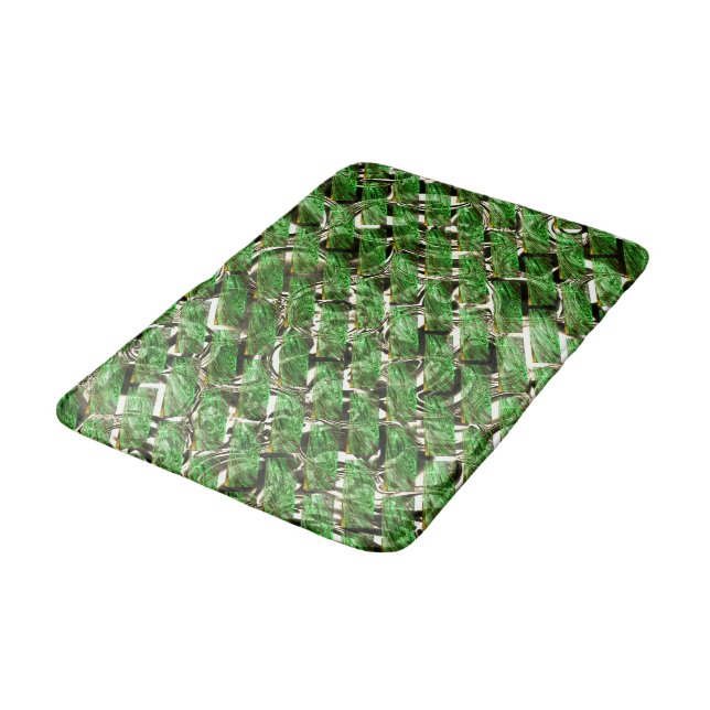 Light green wall effect and whitish bubbles? bath mat (Angled)