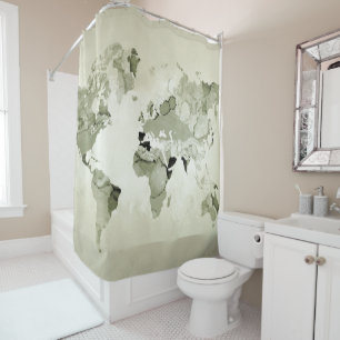 Light Green World Map Design 123