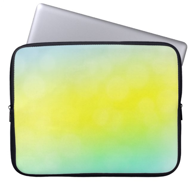 Light Green, Yellow abstract blurred background. C Laptop Sleeve (Front)