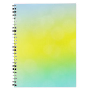 Light Green, Yellow abstract blurred background. C Notebook