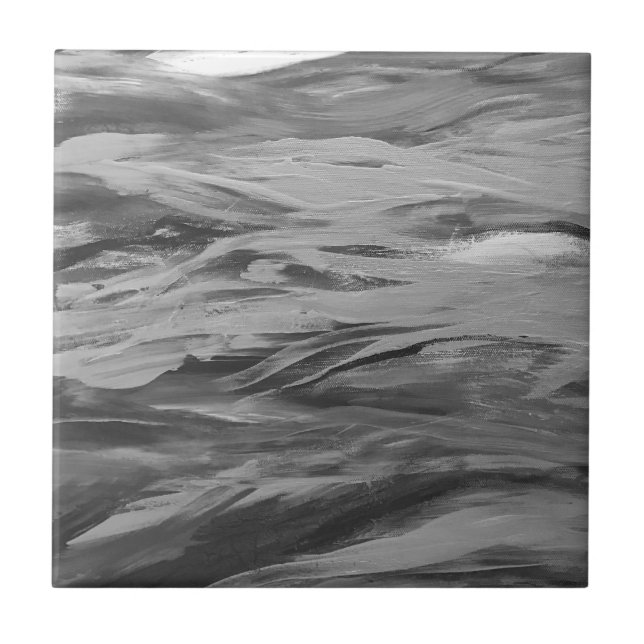 Light Grey Abstract Cool Pattern Modern Ceramic Ti Tile (Front)