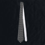 Light Grey and Black Lightning Bolt Necktie<br><div class="desc">This cool retro tie features a repeating lightning bolt pattern in light grey on black.</div>