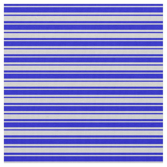 Light Grey and Blue Pattern of Stripes Fabric (Close Up)