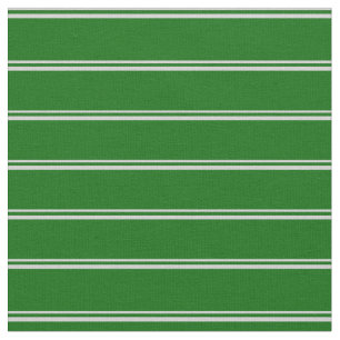 Light Grey and Dark Green Coloured Lines Fabric