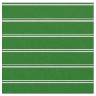 Light Grey and Dark Green Coloured Lines Fabric