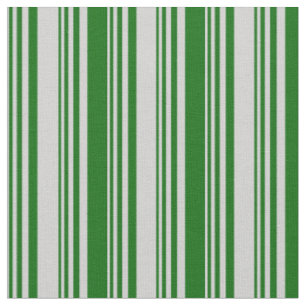 Light Grey and Dark Green Striped Pattern Fabric