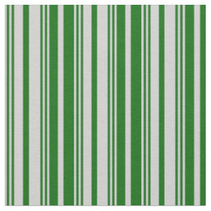 Light Grey and Dark Green Stripes Pattern Fabric