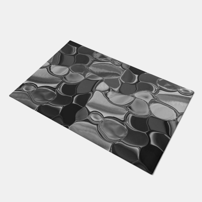 Light grey and dark rounded shapes. doormat (Angled)