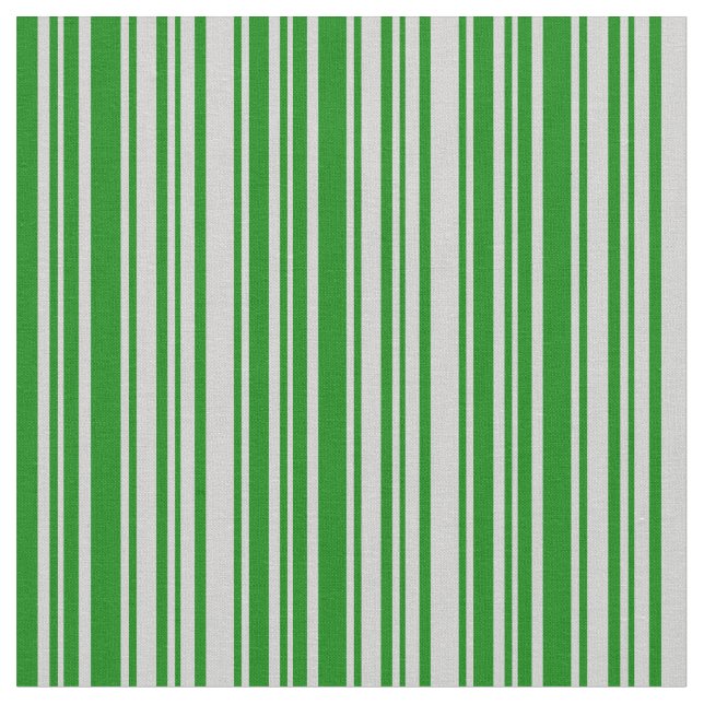Light Grey and Green Coloured Lines Fabric (Close Up)