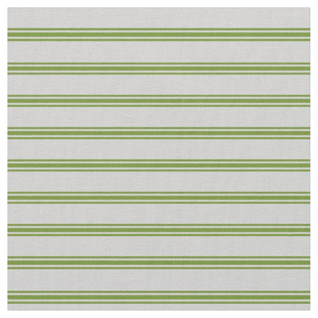Light Grey and Green Coloured Stripes Fabric (Close Up)
