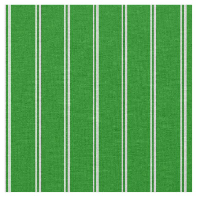 Light Grey and Green Lined/Striped Pattern Fabric (Close Up)