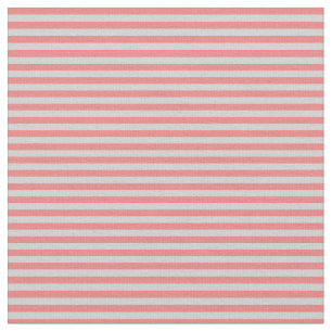 Light Grey and Light Coral Coloured Stripes Fabric