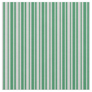 Light Grey and Sea Green Stripes Fabric