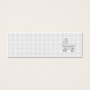 Light grey and white baby pram.