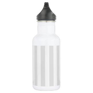 Light grey and white candy stripes 532 ml water bottle