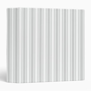 Light grey and white candy stripes binder