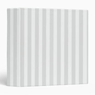 Light grey and white candy stripes binder