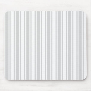 Light grey and white candy stripes mouse pad