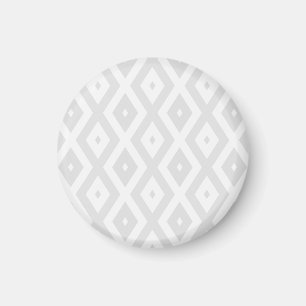 Light grey and white diamond pattern magnet
