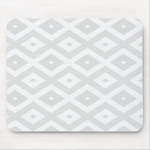 Light grey and white diamond pattern mouse pad