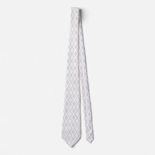 Light grey and white diamond pattern tie