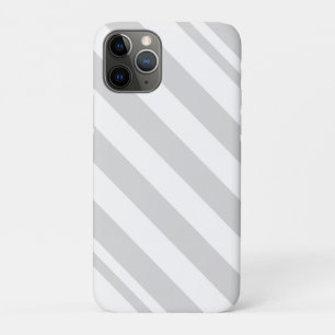 Light Grey and White Stripes iPhone 11 Pro Case