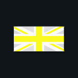 Light Grey and Yellow Union Jack Canvas Print<br><div class="desc">Light grey and yellow pattern based on the Union Jack.</div>