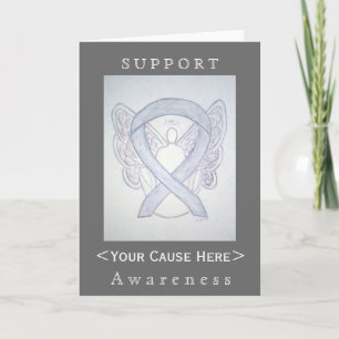 Light Grey Awareness Ribbon Angel Customized Card