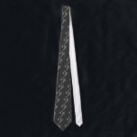 Light Grey Bass Clef Tie<br><div class="desc">Graphic with a raised,  or embossed,  effect. This Clef is also known as an F Clef.</div>