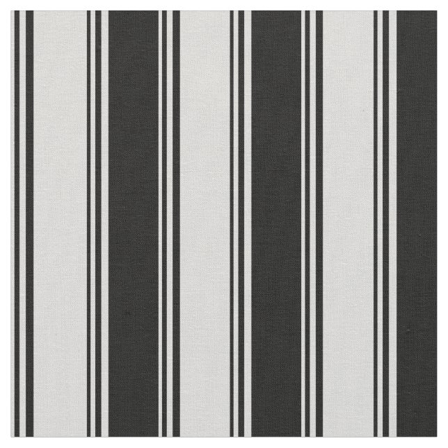 Light Grey & Black Coloured Stripes Pattern Fabric (Close Up)