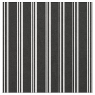 Light Grey & Black Lines Pattern Fabric