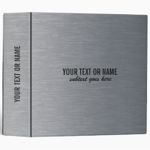 Light Grey Brushed Aluminum Metal Pattern-Template Binder