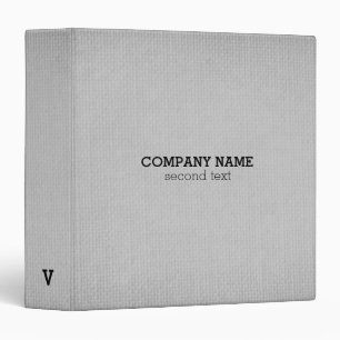 Light Grey Canvas 3 Ring Binder