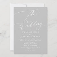 Light Grey Classic Calligraphy The Wedding