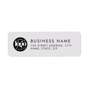 Light Grey Custom Business Logo Return Address
