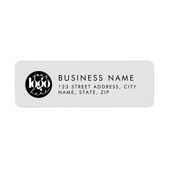Light Grey Custom Business Logo Return Address (Front)