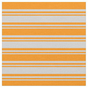 Light Grey & Dark Orange Coloured Pattern Fabric
